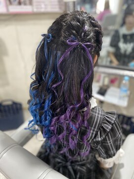 アイビー 新宿(IVY) 編みカチュリボンハーフツイン