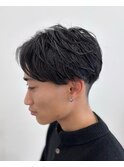 刈り上げセンターパート『フェザーパーマ』