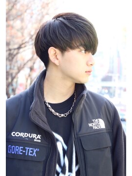 ネイビー(NAVY) ネープレス好感度◯刈り上げフェザーマッシュビジカジ