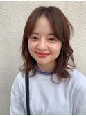 ツヤ髪!ブラウンカラー×ふんわりカール