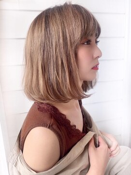 オーロ 緑地公園店(ORO) 毛先だけパーマでまとまるナチュラルボブ♪