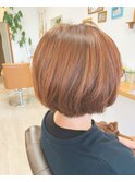 ハイライトショートボブ