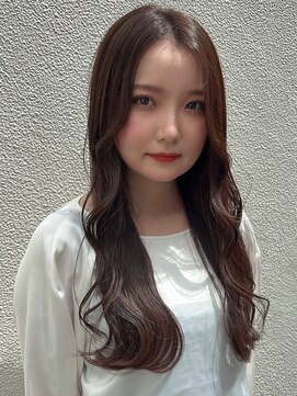 ロンド ストラーダ 心斎橋(Lond strada) 韓国前髪顔周りロング×インナーグレージュ[心斎橋/髪質改善]