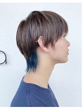 ヘアーリコア(hair recoa) 【hair recoa】メンズウルフ×裾カラー