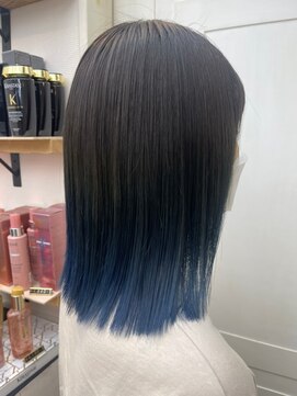 ナンバー アンフィール 渋谷(N° anfeel) 【小林】@yashi_sa ブルーブラックグラデーション 渋谷徒歩5分