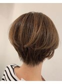 髪質改善　ハイライト　ショート