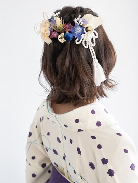 ヘアーサロン ラフリジー(Loufreasy) 外はねボブ卒業式ハーフアップヘアアレンジ 卒園式・成人式振袖
