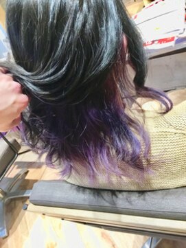 ヘアーショップ エヌアンドエー 越谷店(hair shop N&A) イヤリングカラー・大人ミディ・チョコレート