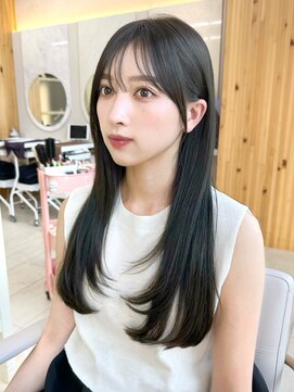 アフロートリノ(AFLOAT Leino) 2wayバング 韓国前髪 シースルー ミディアム くびれヘア　顔周り