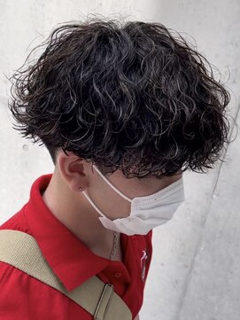 ローウェ バイ フィフス 立川メンズサロン(Louwe by fifth) 波巻きスパイラルパーママッシュショートプードルパーマフェード