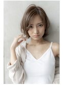 大人かわいい前髪セシルカットココアブラウンフリンジウェーブ