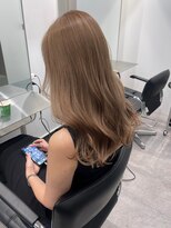 リムレスバイサンク 万代 新潟駅(LIMLESS by cinq)&nbsp;韓国ミルクティーベージュダブルカラーグレージュレイヤーカット