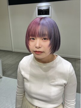 ビーハイブアヴェダ PARCO2店(BEHIVE AVEDA) 【yuuna】ピンク×ムラサキ　ツートンカラー