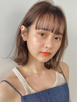 ノイカーム(noi Calm) 髪質改善トリートメントミルクティーベージュカラーくびれヘア