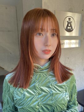 ガーデン 渋谷(GARDEN) ダブルカラー　アプリコットオレンジ　ブリーチなし