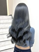 ジップ 稲毛店(ZIP) ブリーチなし透明感カラーブルーグレーアッシュブルーブラック