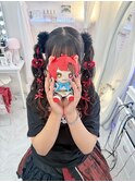 ツインテール／三つ編み／カラエクハート／リボン
