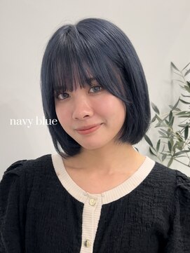 ビューブルー 亀戸錦糸町(VIEW BLUE) 美髪シアーカラーピンクブラウンショートカット切りっぱなしボブ