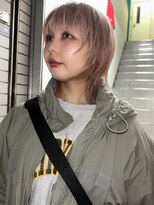 ヌウ(nuu)&nbsp;〈生平〉ウルフ/レイヤー/ハイトーン/ピンクベージュ/ブリーチ