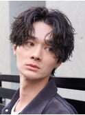 渋谷緩めシャドウルーズパーマ波巻きスパイラルフェザーパーマ