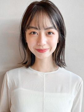 リヤン 表参道(lyann) くせ毛風カール小顔カット斜めバングサイドバングモテ髪前髪