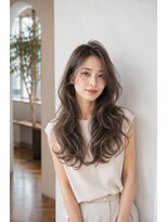 バグズ ヘアデザイン 桔梗が丘店(Baguz HAIR DESIGN)&nbsp;大人韓国風オリーブグレージュくびれウェーブロング