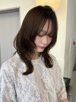 ローレンアオ(LOREN AO)&nbsp;ダークパープル/ナチュラルショート/夏のヘアアレンジ/矢場町