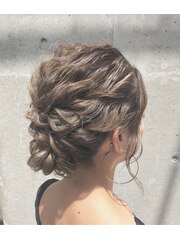 結婚式★ヘアセット★大人ルーズヘア★ノットヘア