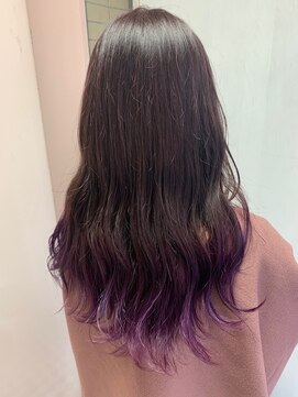 ラボヌール ヘアー エクラ(La Bonheur hair eclat) ヘアカラーにも推しを!パープルグラデーションカラー☆