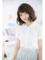 ミック ヘアアンドメイク アップ 駒込店(miq Hair&Make up)&nbsp;レトロかわいい♪くびれミディ