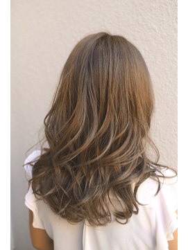 エコルアヘアー 西口(ecolua hair) セミロング×ブルーアッシュ