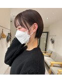 ワイドバングナチュラルショートボブ