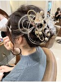 横浜★アレンジ 着付け メイク セット 編み込み 卒業式ヘア