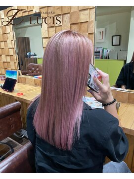 ルーキス(LUCIS) セミロング◎ピンクハイライト