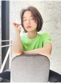 大人可愛い30代40代50ショートボブショート丸みショート