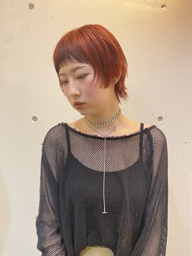 ダブ ギンザ(DaB ginza) ショートウルフ/ショートカット/ケアブリーチ/レッドカラー