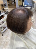 脱白髪染めによる髪質改善カラー