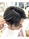 メンズバレイヤージュシルバー【広島派手髪】【広島ハイトーン】