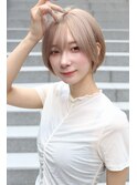  ★グレージュマッシュショートブリーチショートボブ
