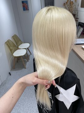 ペレ 渋谷(PELE) h_ デザインカラー/レイヤーカット/ウェットヘア/ベージュ