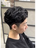 大分メンズラルフカールパーマスパイラル刈り上げレイヤー