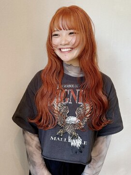 イル(ill) 波巻き　ダブルカラー　オレンジカラー　大須