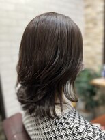 アトリエナガノ(atelier nagano) ニュアンスカラー/センターパート/ツヤ髪スタイル/ブルージュ