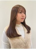 くすみベージュ/ブリーチなし/フェミニンロング/20代30代40代