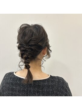 ジュール イオンモールKYOTO店(Jour) ミディアムヘアで編みおろし
