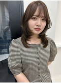 ミディアムレイヤー/くびれヘア/韓国風