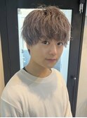 アッシュ/メンズカラー/透明感/ツーブロック