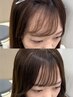【湿気対策に】顔まわり、前髪縮毛矯正＋顔まわり、前髪似合わせカット