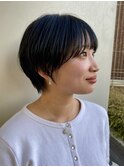 前髪あり耳掛け丸みボブコンパクトショート20代30代40代