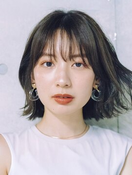 ガーデンヨコハマエスト(GARDEN YOKOHAMA est) ボブ 外ハネボブ くびれヘア 切りっぱなしボブ 暗めカラー